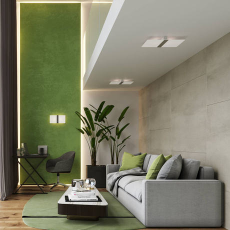 Ceiling lamp AZALIA + 4x LED Bulb G9 4000K Cool White 4.5W 530lm