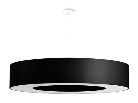 Chandelier SATURNO 90 black + 8x LED Bulb E27 3000K Warm 7.5W 620lm