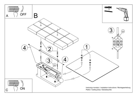 Ceiling lamp LAPPO natural wood + 2x LED Bulb E27 3000K Warm 7.5W 620lm