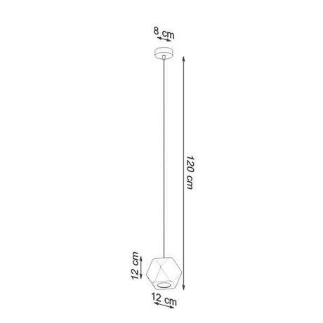 Hanging Lamp WOODY natural wood + 1x LED Bulb GU-10 4000K Cold 7W 630lm