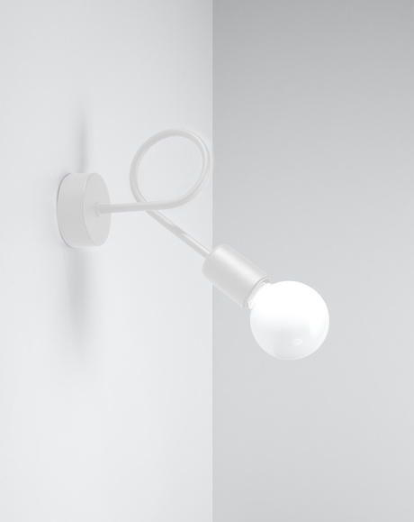 Wall lamp SUPEŁ white + 1X LED bulb E27 3000K 7W 760lm