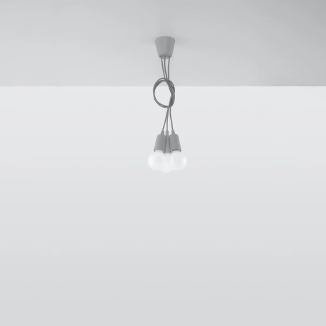 Pendant lamp DIEGO 3 grey