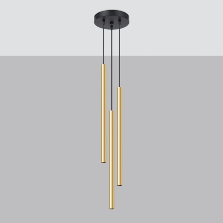 Pendant lamp PASTELO 3P polished gold