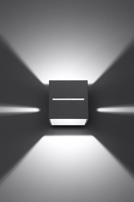 Wall lamp LOBO gray + 1x LED bulb G9 3000K Warm 4.5W 510lm