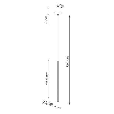 Ceiling lamp ARCHE 1 gold + 1x LED Bulb G9 4000K Cool White 4.5W 460lm