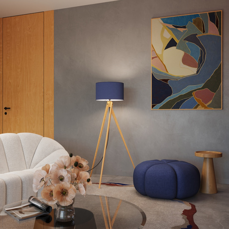 Floor lamp NATT navy