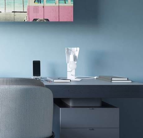 Desk lamp ARBY white + 1x LED Bulb E27 3000K Warm White 7.5W 620lm