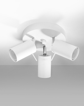 Ceiling lamp RING 3P white + 3x LED Bulb GU-10 3000K Warm White 7W 620lm