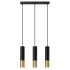 Pendant lamp LOOPEZ 3L black/golden