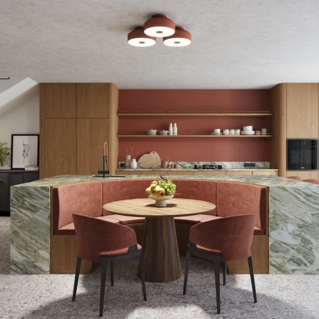 Ceiling lamp OMIQ red ochre