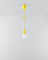 Hanging lamp DIEGO 1 yellow + 1x LED Bulb E27 4000K Cool White 7.5W 650lm