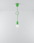 Ceiling pendant lamp DIEGO 1 green + 1x LED Bulb E27 4000K Cool White 7.5W 650lm.