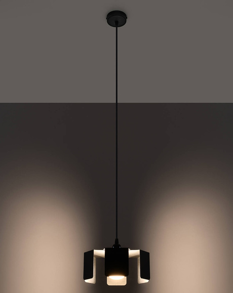 Hanging lamp TULIP black + 1x LED Bulb E27 3000K Warm 7.5W 620lm