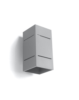 Blocco gray wall lamp + 1x LED G9 4000K Cool White Bulb 4.5W 530lm