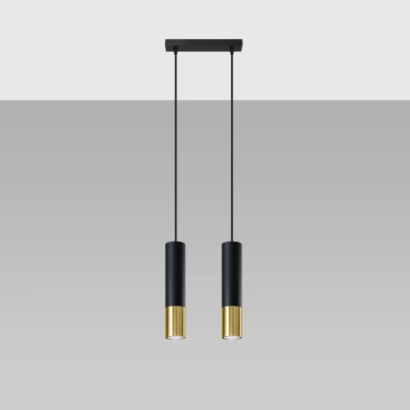 Pendant lamp LOOPEZ 2 black/golden