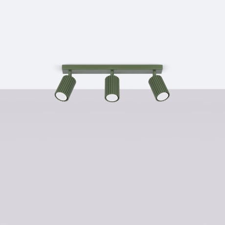 Ceiling lamp KARBON 3L olive green