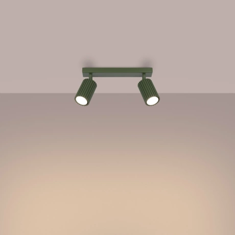 Ceiling lamp KARBON 2 olive green