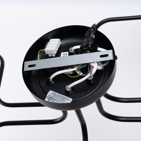 Chandelier VECTOR 6 black + 6X LED Bulb E27 3000K 7W 760lm