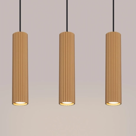 Pendant lamp KARBON 3L gold