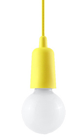 Ceiling lamp DIEGO 1 yellow + 1x LED Bulb E27 3000K Warm 7.5W 620lm
