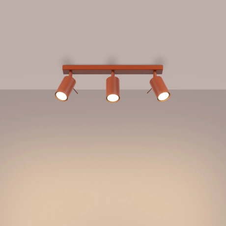 Ceiling lamp RING 3L red ochra