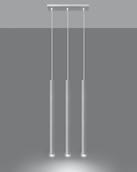 Hanging lamp PASTELO 3 white + 3x LED Bulb G9 4000K Cool White 4.5W 530lm