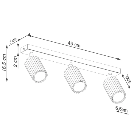 Wall lamp KARBON taupe with a switch