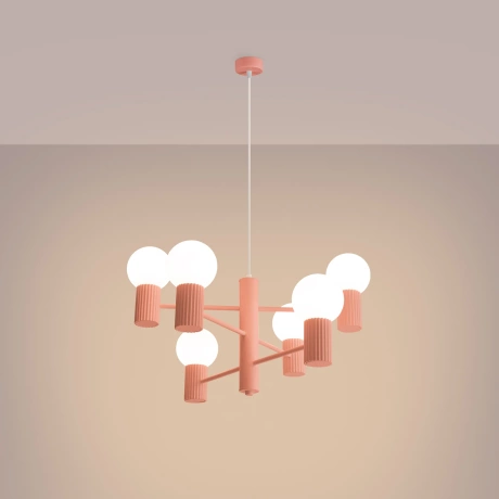 Chandelier HALO 6 peach
