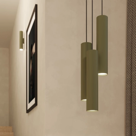 Pendant lamp LAGOS 2 olive green
