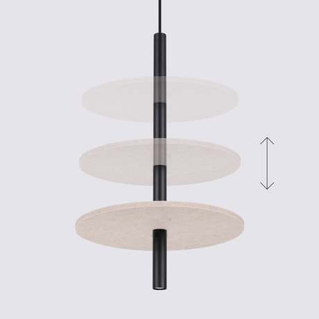 Pendant lamp FELTRO 1 black/beige