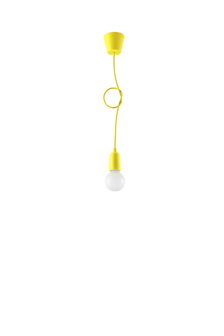Ceiling lamp DIEGO 1 yellow + 1x LED Bulb E27 3000K Warm 7.5W 620lm