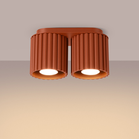 Ceiling lamp AURA 2 red ochra GU10
