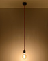 Hanging lamp EDISON black + 1x LED Bulb E27 3000K Warm 7.5W 620lm
