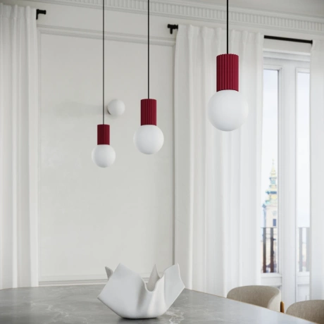 Pendant lamp HALO 1 burgundy
