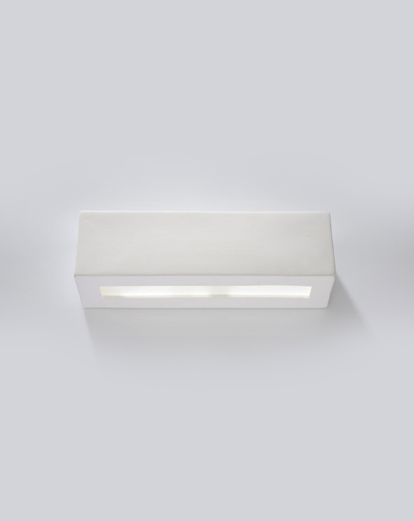 Wall lamp ceramic VEGA white + 1x LED bulb E27 3000K Warm 7.5W 620lm