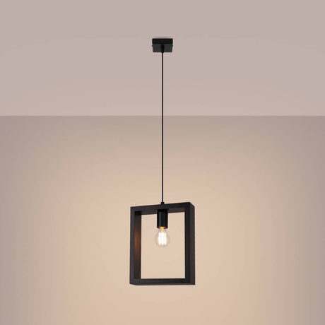 Ceiling pendant lamp ARIES wenge + 1x LED Bulb E27 3000K Warm White 7.5W 620lm