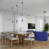 Pendant lamp HALO 1 ultramarine