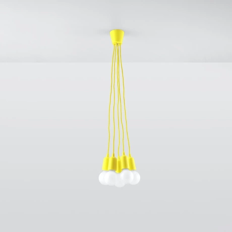 Pendant lamp DIEGO 5 yellow