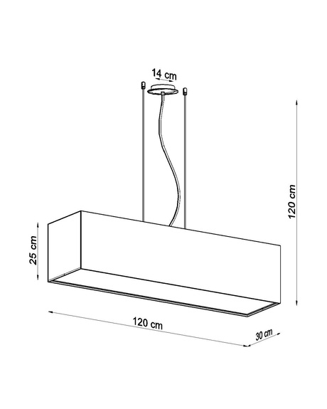 Chandelier SANTA 120 white + 5x LED Bulb E27 3000K Warm 7.5W 620lm