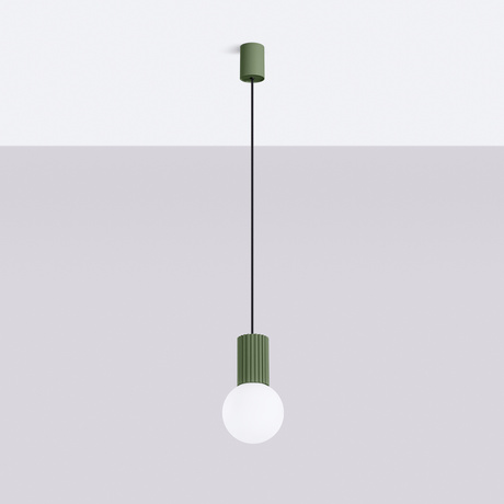 Pendant lamp HALO 1 olive green