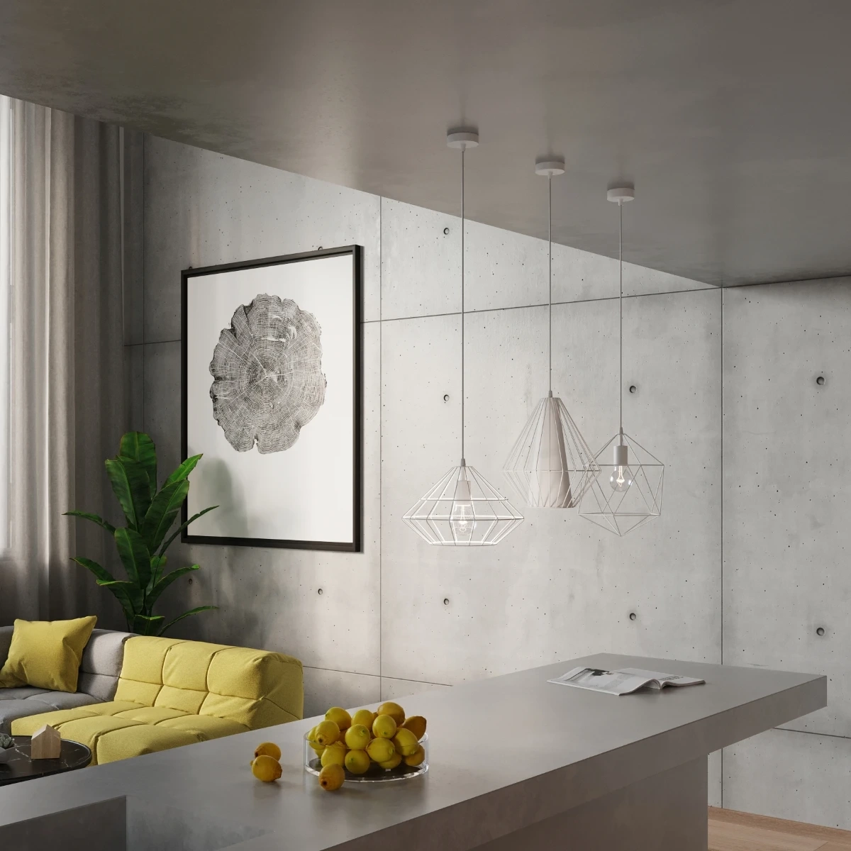 Pendant lamp UMBERTO white