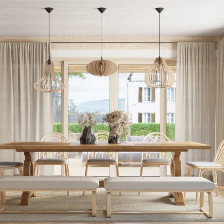 Pendant lamp ELZA wood