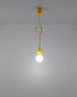 Hanging lamp DIEGO 1 yellow + 1x LED Bulb E27 4000K Cool White 7.5W 650lm