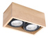 Ceiling lamp QUATRO 2 natural wood + 2x LED bulb GU10 AR111 4000K COOL 12W 850lm.