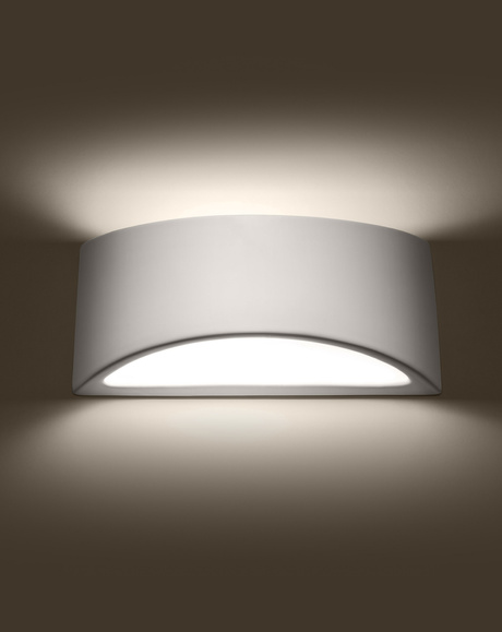 Wall lamp painted VIXEN glossy white + 1x LED bulb G9 3000K Warm 4.5W 510lm