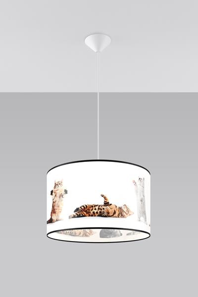 Pendant lamp CATS 40 + 1x LED Bulb E27 4000K Cool White 7.5W 650lm