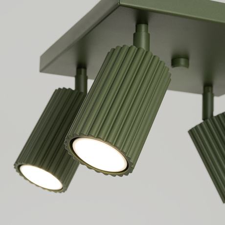 Ceiling lamp KARBON 4 olive green