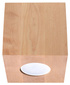 Ceiling lamp QUAD with natural wood + 1x LED Bulb GU-10 3000K Warm 7W 620lm