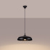 Pendant lamp GINA black +1x LED Bulb E27 3000K Warm 7.5W 620lm