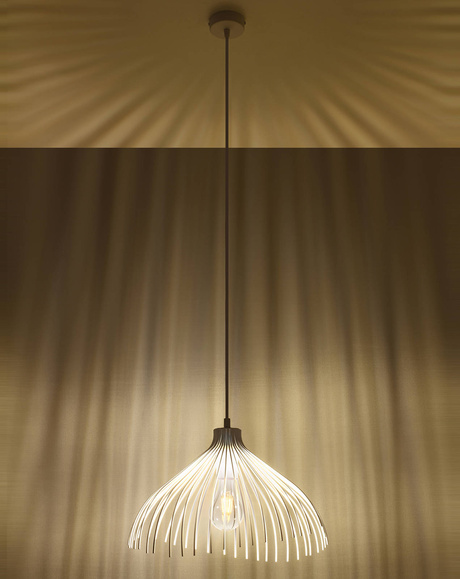 Pendant lamp UMB white + 1x LED Bulb E27 4000K Cool White 7.5W 650lm